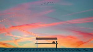 Bench, Artist, Artwork, Digital Art, 4K wallpaper