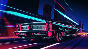 Retrowave, Artist, Artwork, Digital Art, Behance, 4K wallpaper