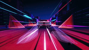 Retrowave, Artist, Artwork, Digital Art, Behance, 4K wallpaper