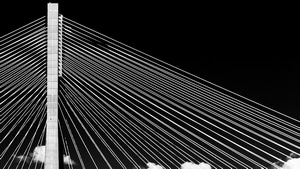 Bridge, Monochrome, Artist, Artwork, Digital Art, 4K wallpaper