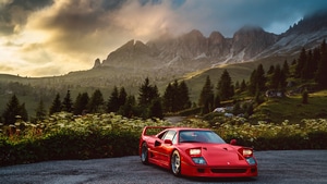 Ferrari F40, Ferrari, Cars, Behance, 4K wallpaper