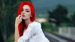 Redhead, Girls, Model, 4K wallpaper