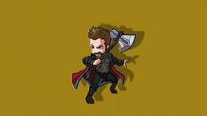 Thor, Superheroes, Artist, Artwork, Digital Art, Minimalism, Minimalist, Artstation, 4K wallpaper