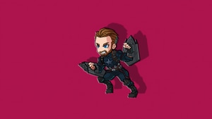 Captain America, Superheroes, Minimalism, Minimalist, Artist, Artwork, Digital Art, Artstation, 4K wallpaper