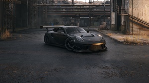 Porsche 911 GT3, CGI, Dark aesthetic, 4K wallpaper