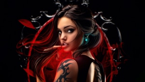 Girls, Artist, Artwork, Digital Art, Fantasy, Tattoo, Artstation, 4K wallpaper
