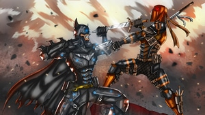 Batman, Deathstroke, Superheroes, Artist, Artwork, Digital Art, Artstation, 4K wallpaper