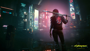 Female V, Cyberpunk 2077, Ultimate Edition, Samurai, Katana, Samurai jacket, V (Cyberpunk), 4K wallpaper