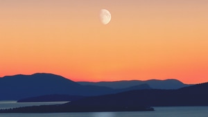 Silhouette, Mountains, Nature, 4K wallpaper