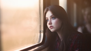 Blue Eyes, Girls, Model, 4K wallpaper