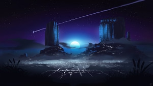 Synthwave, Sunrise, Artist, Artwork, Digital Art, Artstation, 4K wallpaper