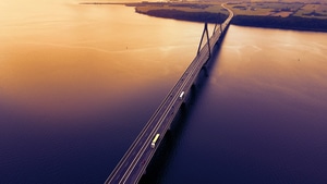 Highway, Bridge, Evening, Photography, 4K wallpaper