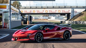 Ferrari SF90 XX Stradale, Race track, Hybrid Supercar, 4K wallpaper