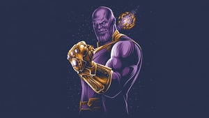 Thanos, Supervillain, Minimalism, Minimalist, Artist, Artwork, Digital Art, Behance, 4K wallpaper