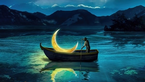 Manipulation, Moon, Artist, Artwork, Digital Art, Deviantart, 4K wallpaper