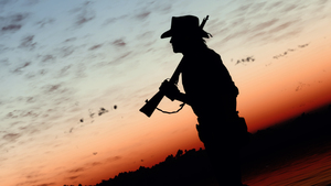 Western, Cowboy, Sunset, Silhouette, Red Dead Redemption, 4K wallpaper