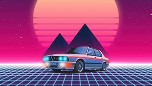 Bmw, Retrowave, Artist, Artwork, Digital Art, Deviantart, 4K wallpaper