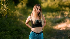 Blonde, Girls, Model, Depth Of Field, 4K wallpaper