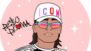 Peso Pluma, Illustration, Mexican singer, Rapper, 4K wallpaper