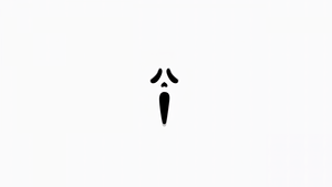 Scream, Ghostface, Minimalist, White background, Simple, 4K wallpaper