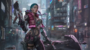 Scifi, Biker, Artist, Artwork, Digital Art, Artstation, 4K wallpaper
