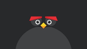 Angry Birds, Minimalism, Minimalist, Artist, Artwork, Digital Art, Dark, Black, 4K wallpaper