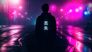 Neon, Alone, Artist, Artwork, Digital Art, 4K wallpaper