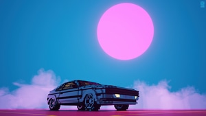 Toyota Supra, Toyota, Cars, Vaporwave, Synthwave, Artist, Artwork, Digital Art, Artstation, 4K wallpaper