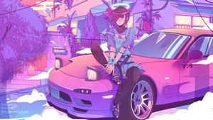 Synthwave, Retrowave, Artist, Artwork, Digital Art, Artstation, 4K wallpaper