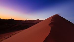 Sand Dunes, Golden hour, Sunrise, Desert, Africa, 4K wallpaper
