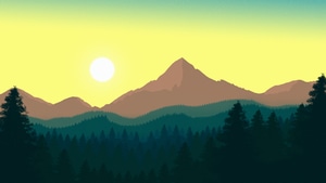 Forest, Mountains, Minimalism, Minimalist, Artist, Artwork, Digital Art, 4K wallpaper