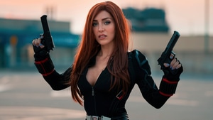 Black Widow, Superheroes, Girls, Model, Cosplay, 4K wallpaper