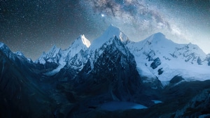 Mountains, Snow, Nature, 4K wallpaper