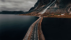 Road, Norway, Aerial, Nature, 4K wallpaper