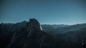 Mountains, Sky, Nature, 4K wallpaper