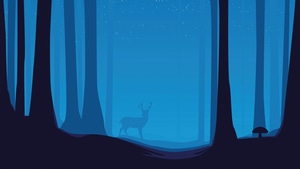 Reindeer, Forest, Minimalism, Minimalist, Artist, Artwork, Digital Art, Deviantart, 4K wallpaper