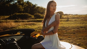White Dress, Girls, Model, 4K wallpaper