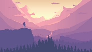 Hiking, Minimalism, Minimalist, Artist, Artwork, Digital Art, Deviantart, 4K wallpaper