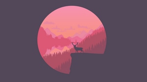 Reindeer, Deer, Minimalism, Minimalist, Artist, Artwork, Digital Art, Deviantart, 4K wallpaper