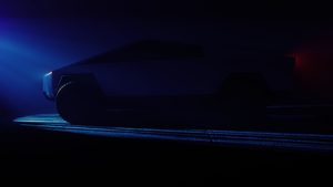 Tesla Cybertruck, CGI, Dark aesthetic, Electric pickup, 4K wallpaper