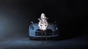 Anime Girl, Anime, Artist, Artwork, Digital Art, Nissan Gtr, 4K wallpaper
