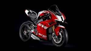 Ducati Panigale V4 SP2, 2024, Anniversary Edition, Black background, 4K wallpaper