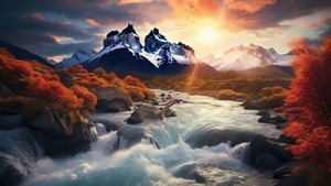 Patagonia, Autumn, Mount Fitz Roy, Landscape, Mountain Peak, Argentina, 4K wallpaper