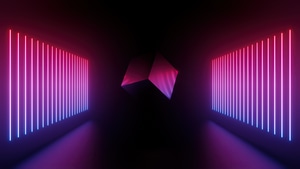 Abstract, Artist, Artwork, Digital Art, Neon, Cube, 4K wallpaper