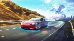 Tesla Roadster, Tesla, Electric Cars, Behance, 4K wallpaper