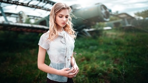 Blonde, Girls, Model, 4K wallpaper