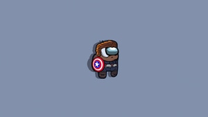 Among Us, Captain America, Games, Superheroes, Minimalism, Minimalist, Artist, Artwork, Digital Art, Behance, 4K wallpaper