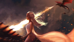 Daenerys Targaryen, Game Of Thrones, Tv Shows, Artstation, 4K wallpaper