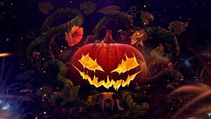 Halloween Pumpkin, Surreal, Scary, Digital Art, Evil laugh, 4K wallpaper