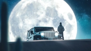 Manipulation, Moon, Jeep, Artist, Artwork, Digital Art, 4K wallpaper